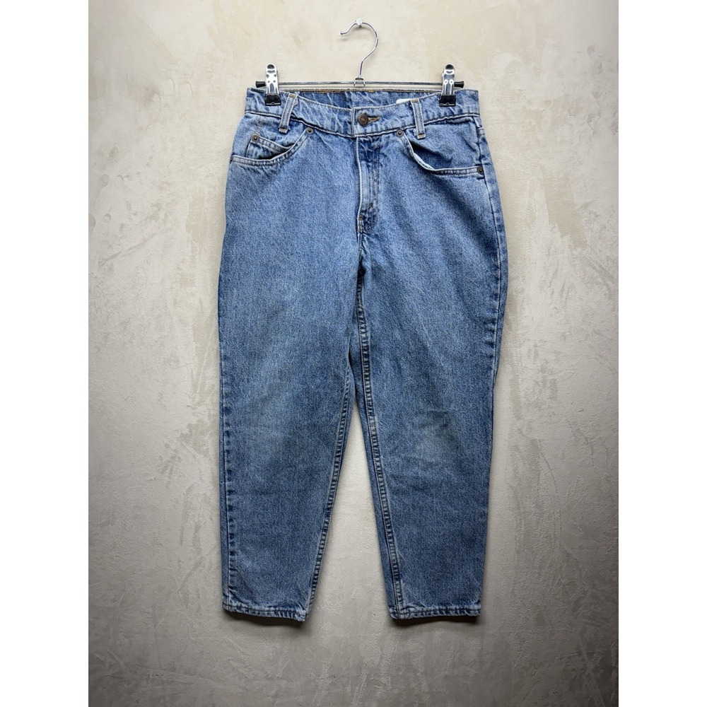 VTG 1993 Levis 550 Orange Tab Jeans 28 Tapered Relaxed Husky Blue Light Wash USA